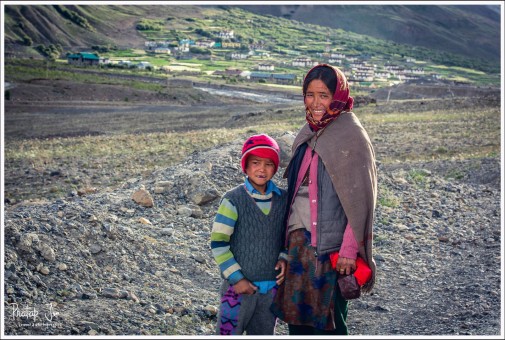 Mother and Son at the outskirts of Losar