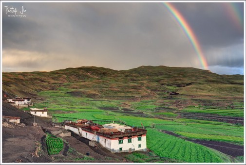 Rainbow after the rain at Langza
