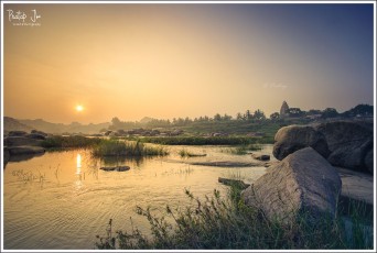 Sunset from the banks of the Tungabadhra River