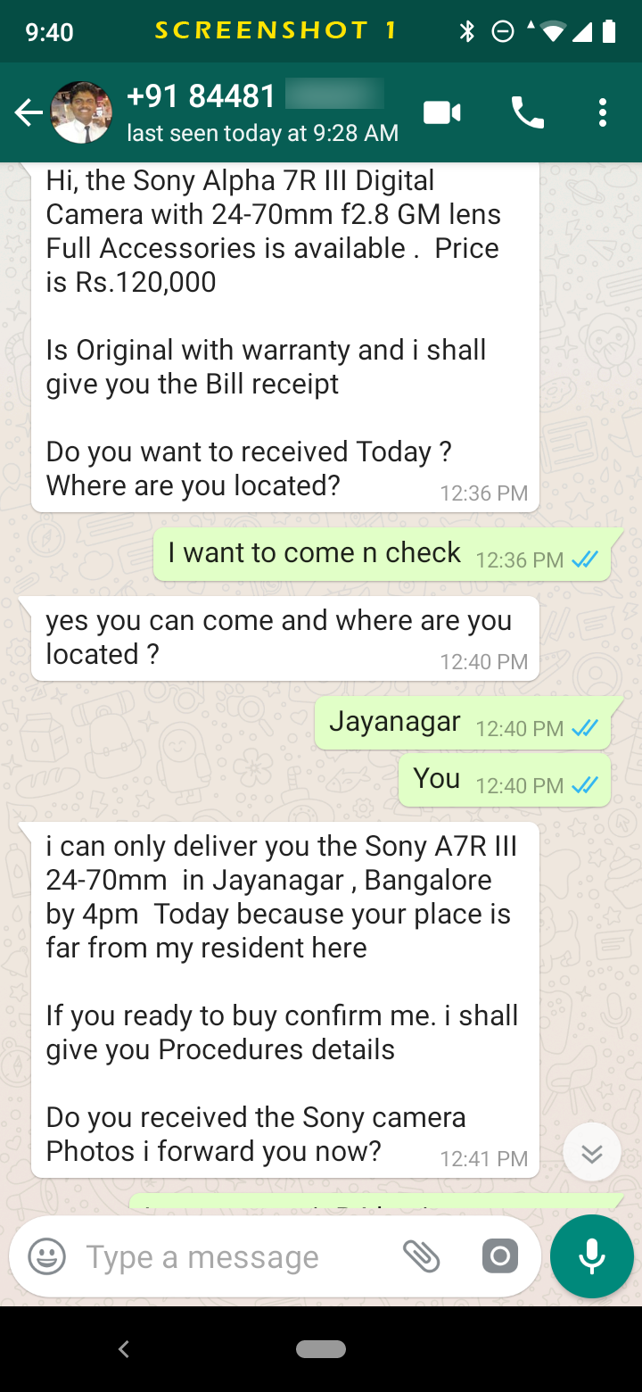 OLX seller feedback