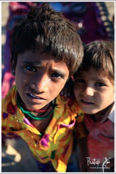 Children of nomadic gypsies