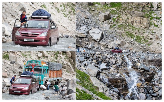 Driving through precarious Himalyan roads