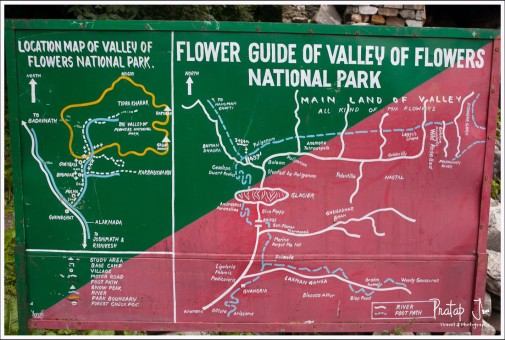 Map of valley of flowers