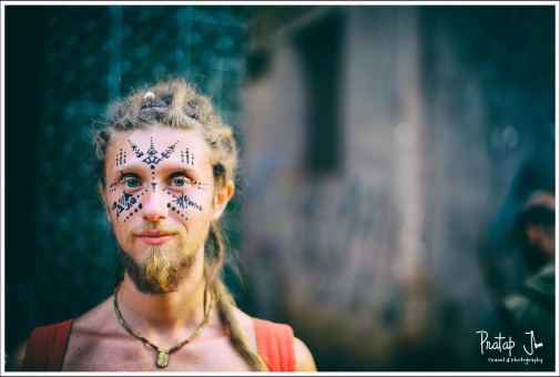 Portrait of a foreigner taken in the streets of Gokarna