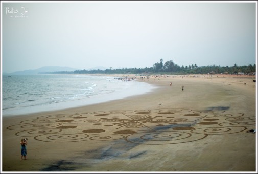 Sand Art at Gokarna Beach