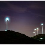 View of the Windmills at Chitradurga at Night