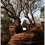 The stairway up to Yoganarasimha Temple in Melkote