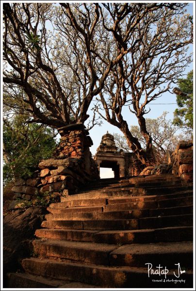 The stairway up to Yoganarasimha Temple in Melkote