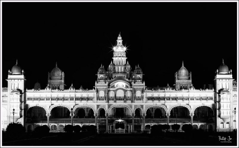 Black and White Mysore Palace