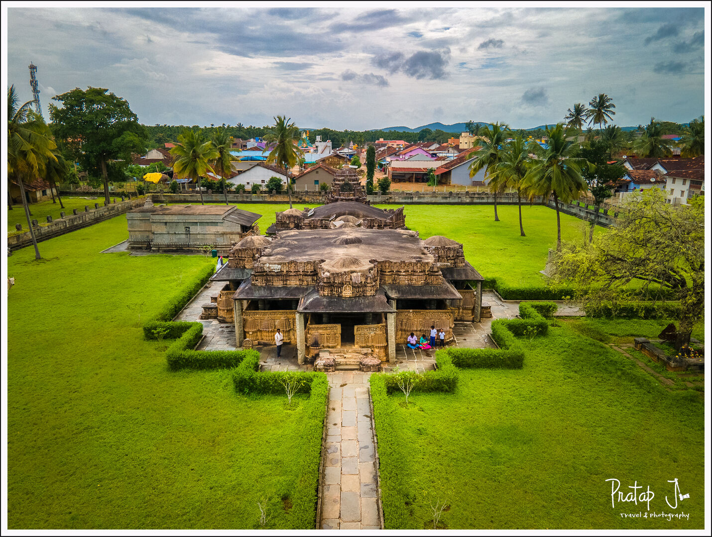 Drone photo of Amruthapura Amrutheshwar Temple