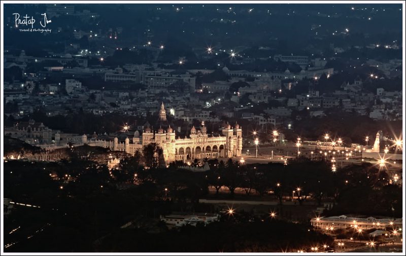 Lights at Mysore Palace during Dussehra