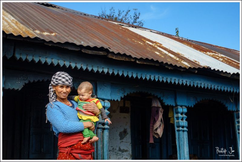 Gharwali woman and baby