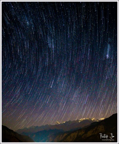 Portrait Mode Shot of Star Trails