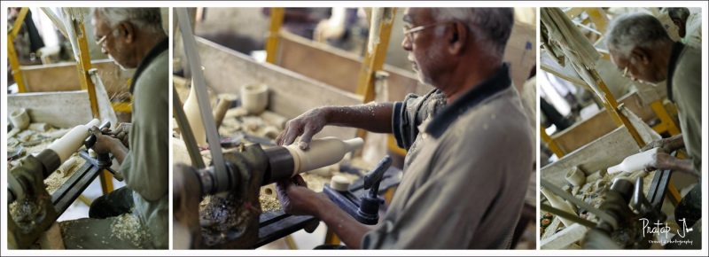 Making a wooden toy vase